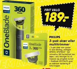 Bilka Philips 3-pak skær eller multitrimmer tilbud