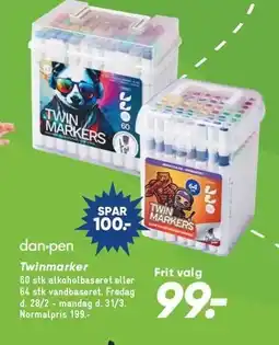 Bilka DanPen Twinmarker tilbud