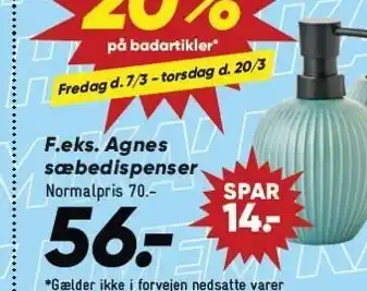 Bilka F.eks. Agnes sæbedispenser tilbud