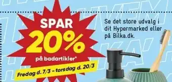 Bilka SPAR 20% på badartikler tilbud