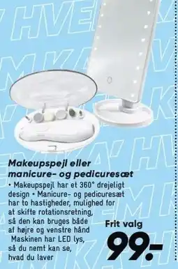 Bilka Makeupspejl eller manicure- og pedicuresæt tilbud