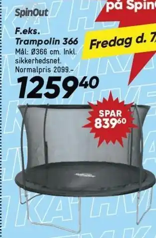 Bilka F.eks. Trampolin 366 tilbud