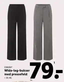 Lidl ESMARA® Wide-leg-bukser med pressefold tilbud