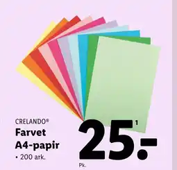 Lidl CRELANDO® Farvet A4-papir tilbud