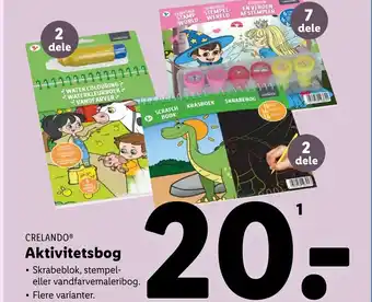 Lidl CRELANDO® Aktivitetsbog Skrabeblok, stempel- eller vandfarvemaleribog. tilbud