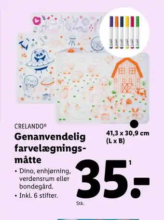 Lidl CRELANDO® Genanvendelig farvelægnings- tilbud