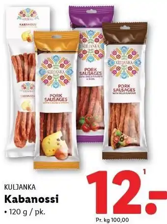 Lidl KULJANKA Kabanossi tilbud