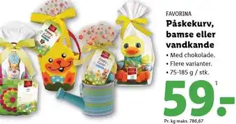 Lidl Påskekurv, bamse eller vandkande tilbud