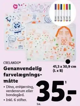 Lidl Genanvendelig farvelægnings-måtte tilbud