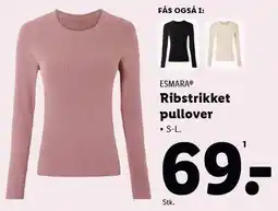 Lidl Ribstrikket pullover tilbud