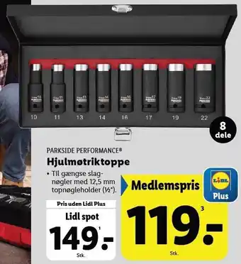 Lidl Hjulmøtriktoppe tilbud