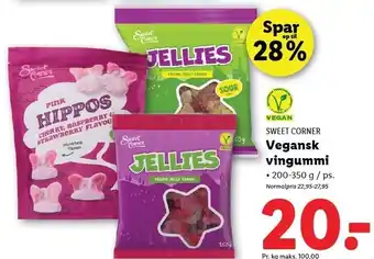 Lidl Vegansk vingummi tilbud