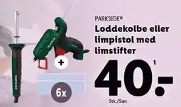 Lidl Loddekolbe eller limpistol med limstifter tilbud