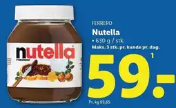 Lidl Nutella tilbud