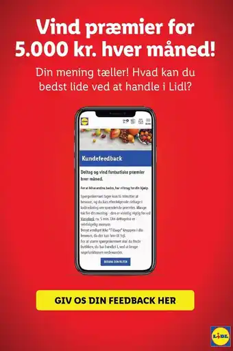 Lidl Vind præmier for 5.000 kr. hver måned! tilbud