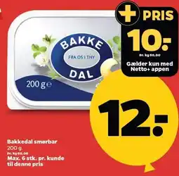 Netto Bakkedal smørbar tilbud