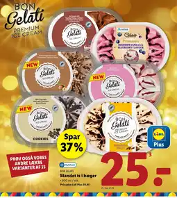 Lidl BON GELATI Blandet is i bæger tilbud