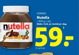 Lidl FERRERO Nutella tilbud