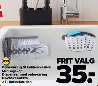 Netto Opbevaring til køkkenvasken, Dispenser med opbevaring eller Opvaskebørste tilbud