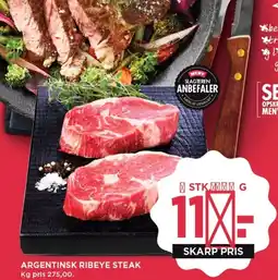 MENY Argentinsk ribeye steak tilbud