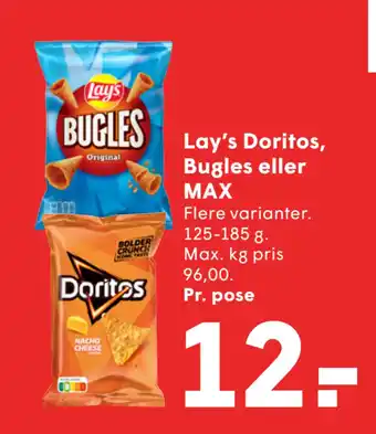 SPAR Lay’s Doritos, Bugles eller MAX tilbud