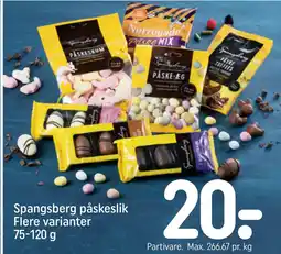 REMA 1000 Spangsberg påskeslik Flere varianter 75-120 g tilbud