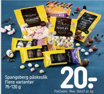 REMA 1000 Spangsberg påskeslik Flere varianter 75-120 g tilbud