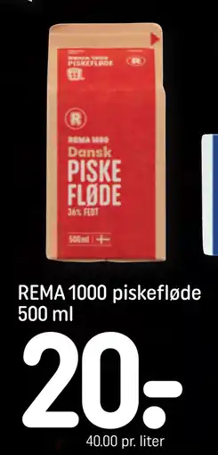 REMA 1000 REMA 1000 piskefløde 500 ml tilbud