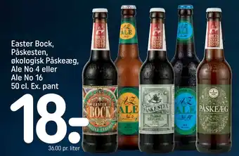 REMA 1000 Easter Bock, Påskesten, økologisk Påskeæg, Ale No 4 eller Ale No 16 50 cl. Ex. pant tilbud