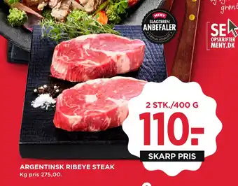 MENY ARGENTINSK RIBEYE STEAK tilbud