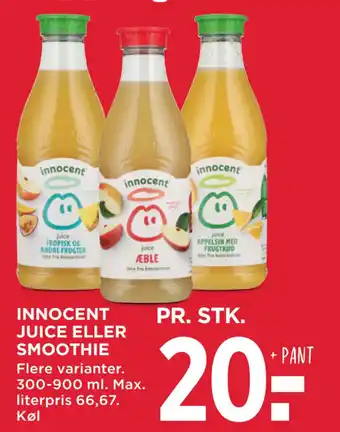 MENY INNOCENT JUICE ELLER SMOOTHIE tilbud