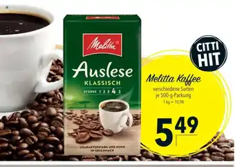 Citti Melitta Kaffee tilbud