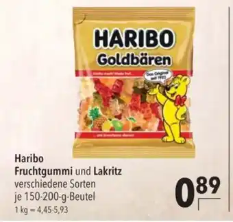 Citti Haribo Fruchtgummi und Lakritz verschiedene Sorten tilbud