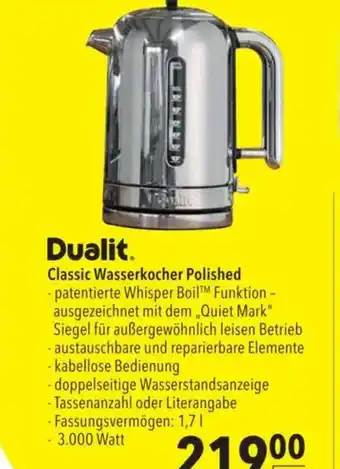 Citti Dualit. Classic Wasserkocher Polished tilbud