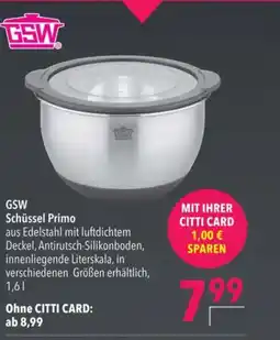 GSW Schüssel Primo