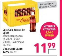 Citti Coca-Cola, Fanta oder Sprite tilbud