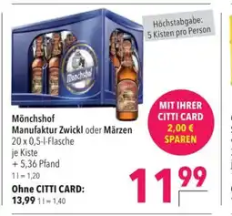 Citti Mönchshof Manufaktur Zwickl oder Märzen tilbud