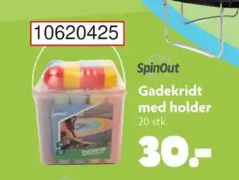 Fætter BR SpinOut Gadekridt med holder 20 stk. tilbud