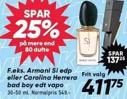 Bilka Spar 25% på mere end 80 dufte tilbud