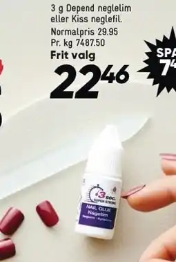 Bilka Depend neglelim eller Kiss neglefil tilbud