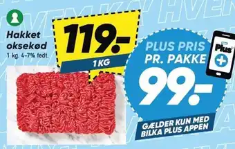 Bilka Hakket oksekød tilbud