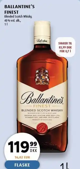 Scandinavian Park BALLANTINE'S FINEST tilbud