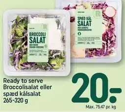 REMA 1000 Ready to serve Broccolisalat eller spæd kålsalat tilbud