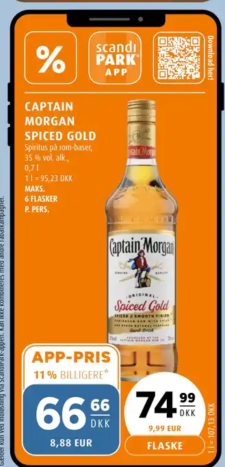 Scandinavian Park CAPTAIN MORGAN SPICED GOLD tilbud