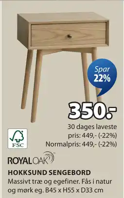JYSK HOKKSUND SENGEBORD tilbud