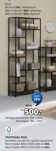 JYSK TRAPPEDAL REOL tilbud