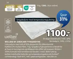 JYSK WELLBEE BY ZIBOCARE TYNGDEDYNE tilbud
