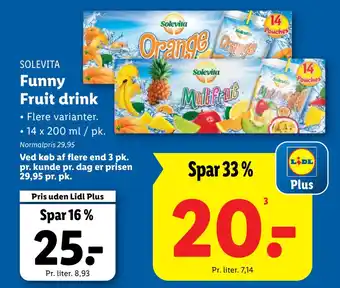 Lidl Funny Fruit drink tilbud