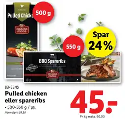 Lidl Pulled chicken eller spareribs tilbud