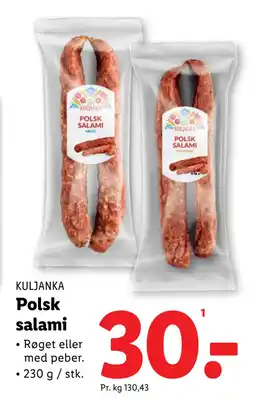 Lidl Polsk salami tilbud